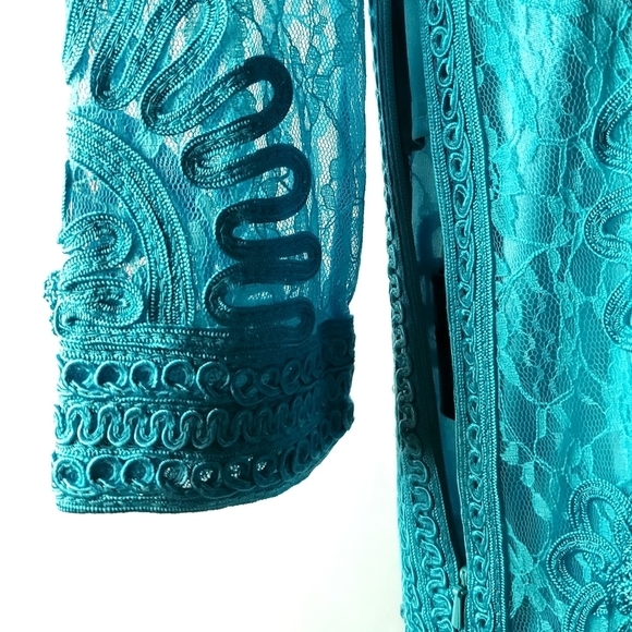 **HOST PICK**NWT SUE WONG NOCTURNE | Lace Dress 3/4 Sleeves US6 #N2111 Turquoise - Picture 6 of 9